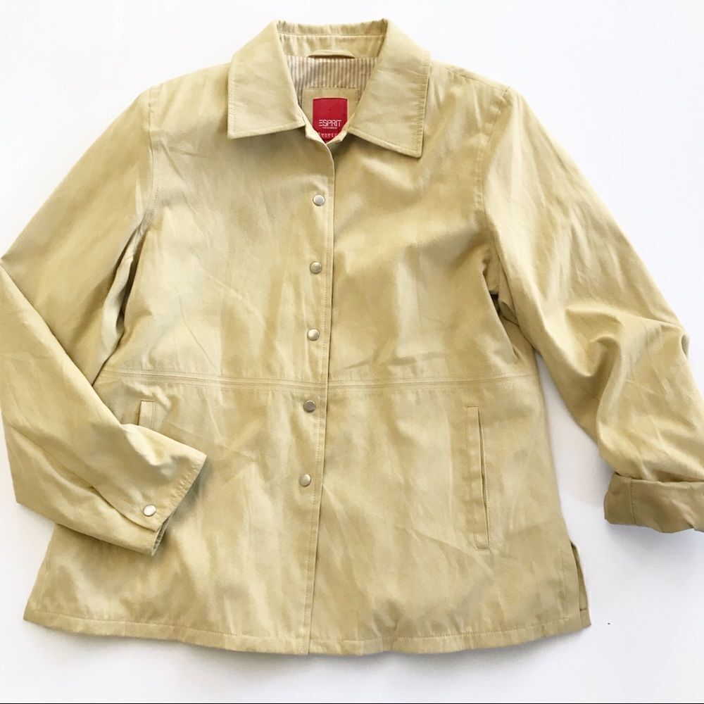 Barn Coat Chore Jacket Esprit Vintage Jacket Coat Suede Like Camel Shacket